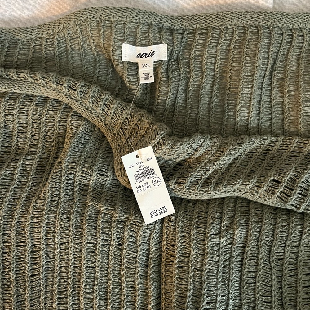Aerie Sage Green Knit Top